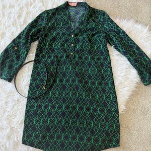 The Limited Black and Green Geometric Dress